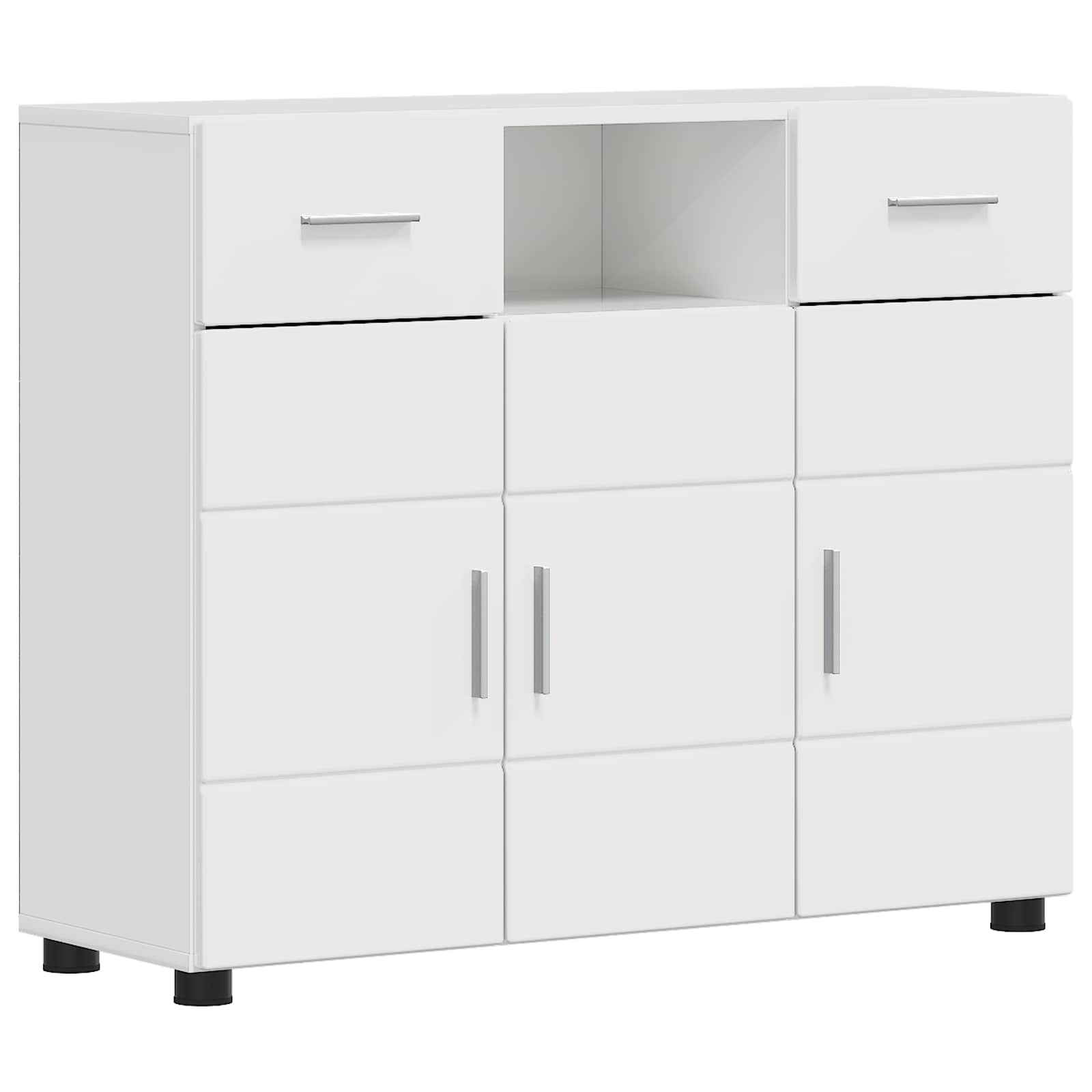 Ξύλινο Ντουλάπι Υψηλής γυαλάδας λευκό 88,5 x 30,5 x 73 εκ - Pakobazaar