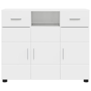 Ξύλινο Ντουλάπι Υψηλής γυαλάδας λευκό 88,5 x 30,5 x 73 εκ - Pakobazaar