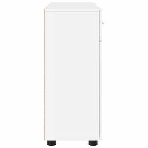 Ξύλινο Ντουλάπι Υψηλής γυαλάδας λευκό 88,5 x 30,5 x 73 εκ - Pakobazaar
