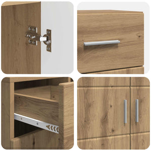 Ξύλινο Ντουλάπι με συρτάρι Artisan Oak 88,5 x 30,5 x 73 εκ - Pakobazaar