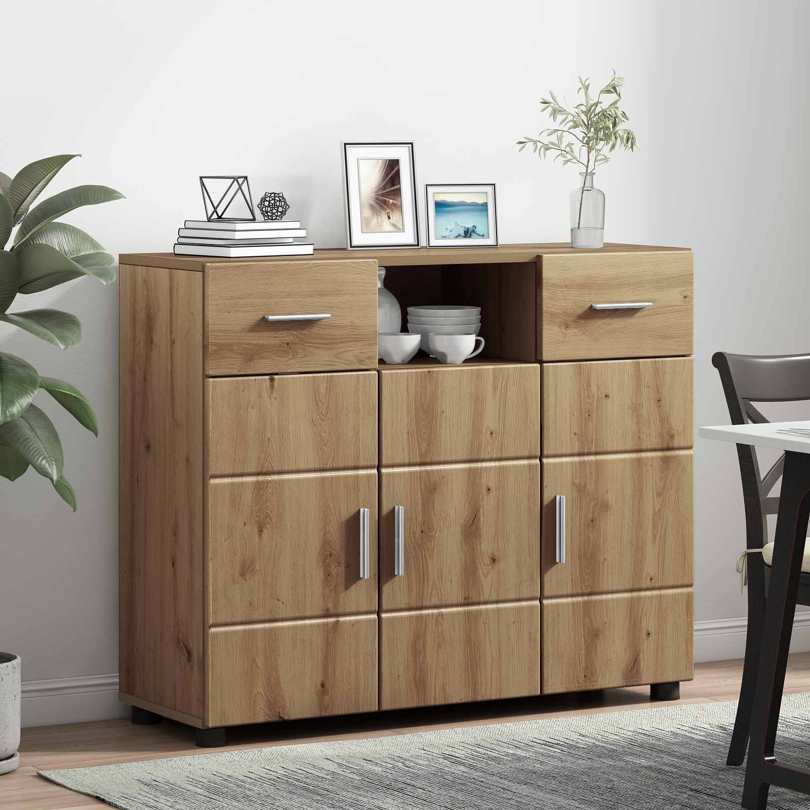 Ξύλινο Ντουλάπι με συρτάρι Artisan Oak 88,5 x 30,5 x 73 εκ - Pakobazaar