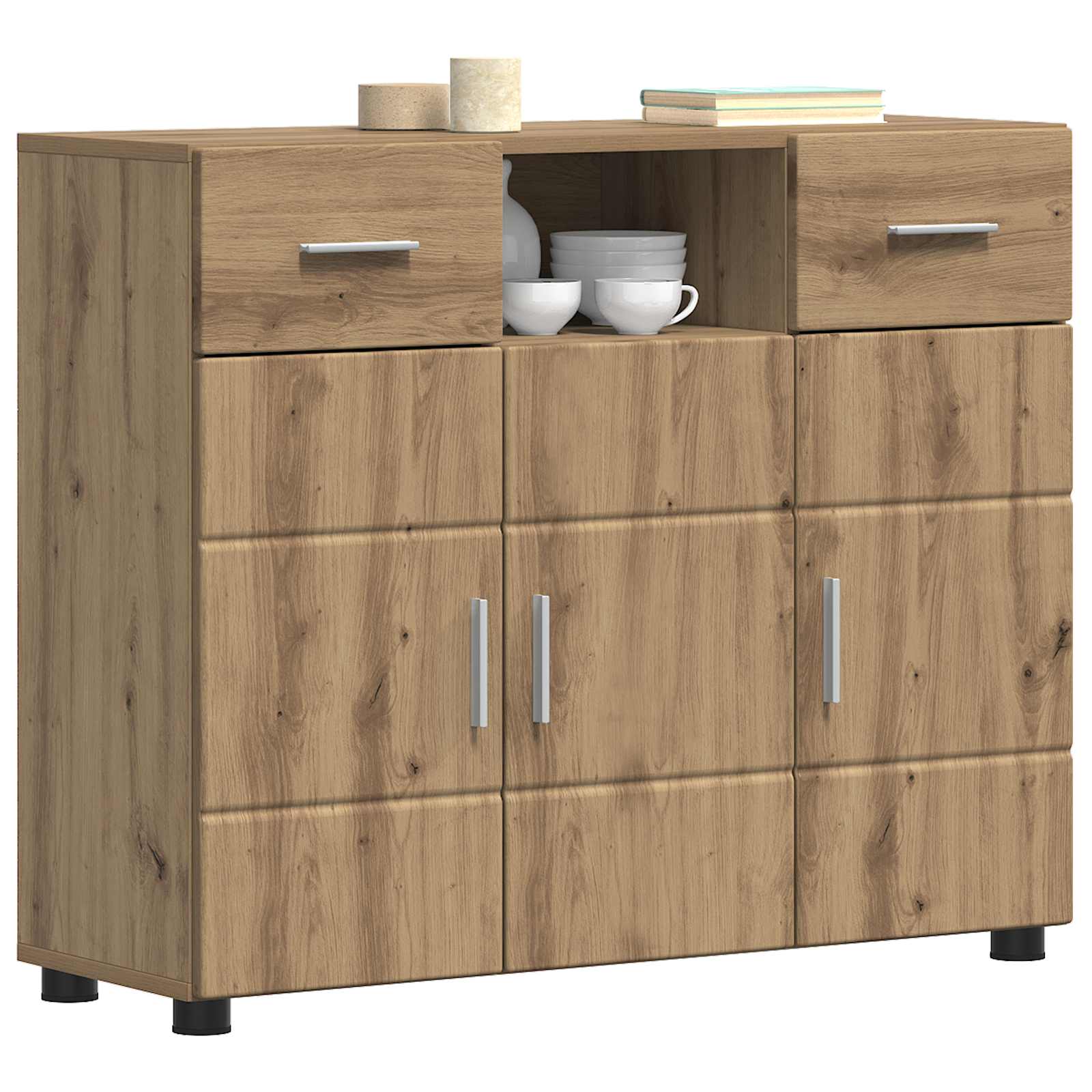 Ξύλινο Ντουλάπι με συρτάρι Artisan Oak 88,5 x 30,5 x 73 εκ - Pakobazaar