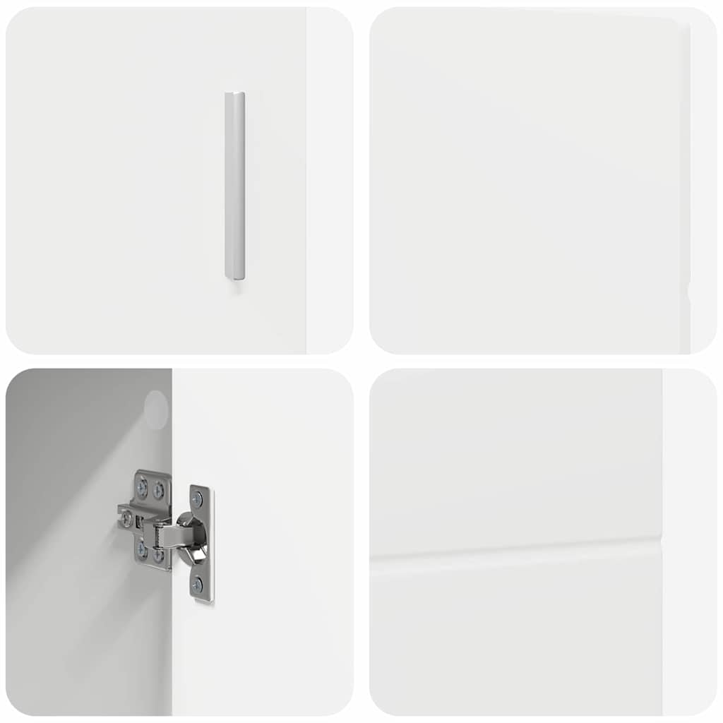 Πλαϊνό γραφείο με ράφι FLORIN Λευκό 88,5 x 30,5 x 55,5 εκ - Pakobazaar