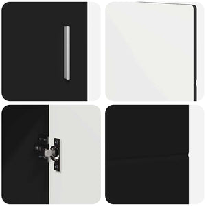 Πλαϊνό γραφείο με ράφι FLORIN Μαύρο 88,5 x 30,5 x 55,5 εκ - Pakobazaar