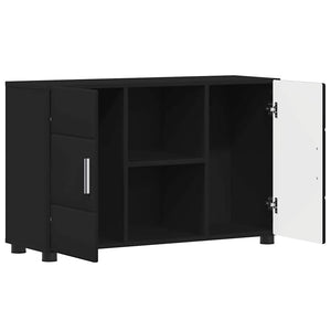 Πλαϊνό γραφείο με ράφι FLORIN Μαύρο 88,5 x 30,5 x 55,5 εκ - Pakobazaar