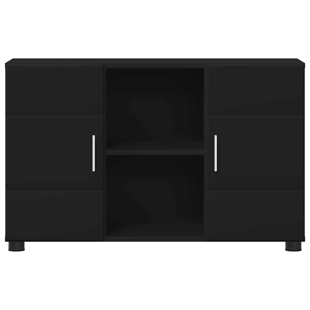 Πλαϊνό γραφείο με ράφι FLORIN Μαύρο 88,5 x 30,5 x 55,5 εκ - Pakobazaar