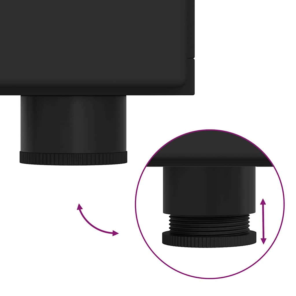 Πλαϊνό γραφείο με ράφι FLORIN Μαύρο 88,5 x 30,5 x 55,5 εκ - Pakobazaar