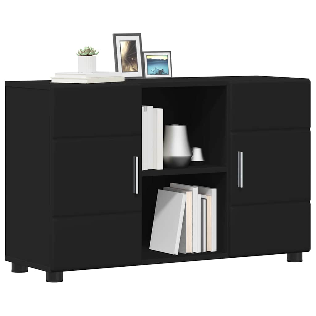 Πλαϊνό γραφείο με ράφι FLORIN Μαύρο 88,5 x 30,5 x 55,5 εκ - Pakobazaar