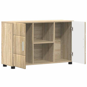 Πλαϊνό γραφείο με ράφι FLORIN Δρύς Sonoma 88,5 x 30,5 x 55,5 εκ - Pakobazaar