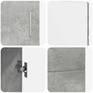 Πλαϊνό γραφείο FLORIN Σκυρόδεμα Γκρι 88,5 x 30,5 x 55,5 εκ - Pakobazaar