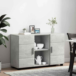 Πλαϊνό γραφείο FLORIN Σκυρόδεμα Γκρι 88,5 x 30,5 x 55,5 εκ - Pakobazaar
