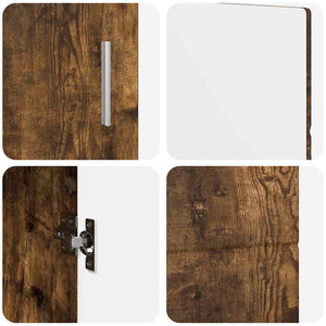 Πλαϊνό γραφείο FLORIN Καπνιστό Δρύς 88,5 x 30,5 x 55,5 εκ - Pakobazaar