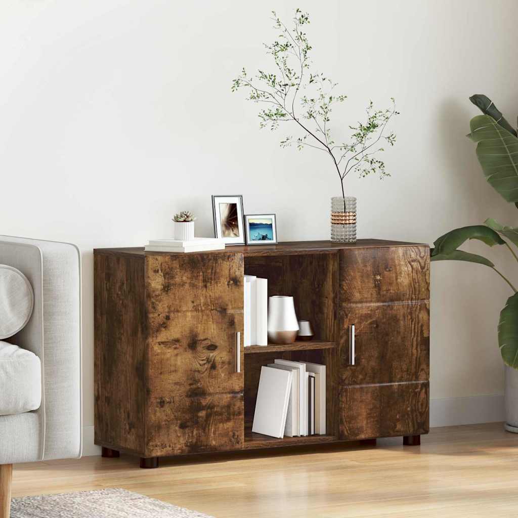 Πλαϊνό γραφείο FLORIN Καπνιστό Δρύς 88,5 x 30,5 x 55,5 εκ - Pakobazaar