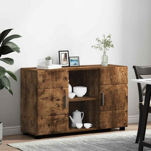 Πλαϊνό γραφείο FLORIN Καπνιστό Δρύς 88,5 x 30,5 x 55,5 εκ - Pakobazaar