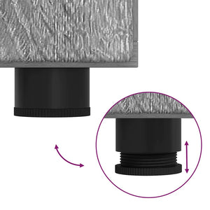 Πλαϊνό γραφείο FLORIN Γκρίζο Σονομα 88,5 x 30,5 x 55,5 εκ - Pakobazaar