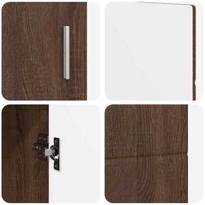 Πλαϊνό γραφείο FLORIN 88,5 x 30,5 x 55,5 εκ Καφέ δρυς - Pakobazaar