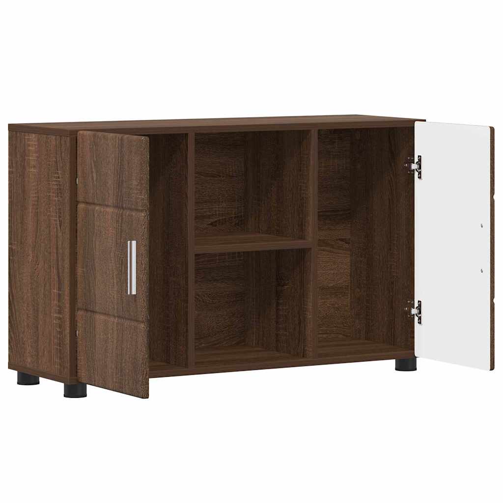 Πλαϊνό γραφείο FLORIN 88,5 x 30,5 x 55,5 εκ Καφέ δρυς - Pakobazaar