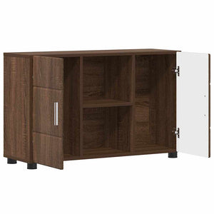 Πλαϊνό γραφείο FLORIN 88,5 x 30,5 x 55,5 εκ Καφέ δρυς - Pakobazaar