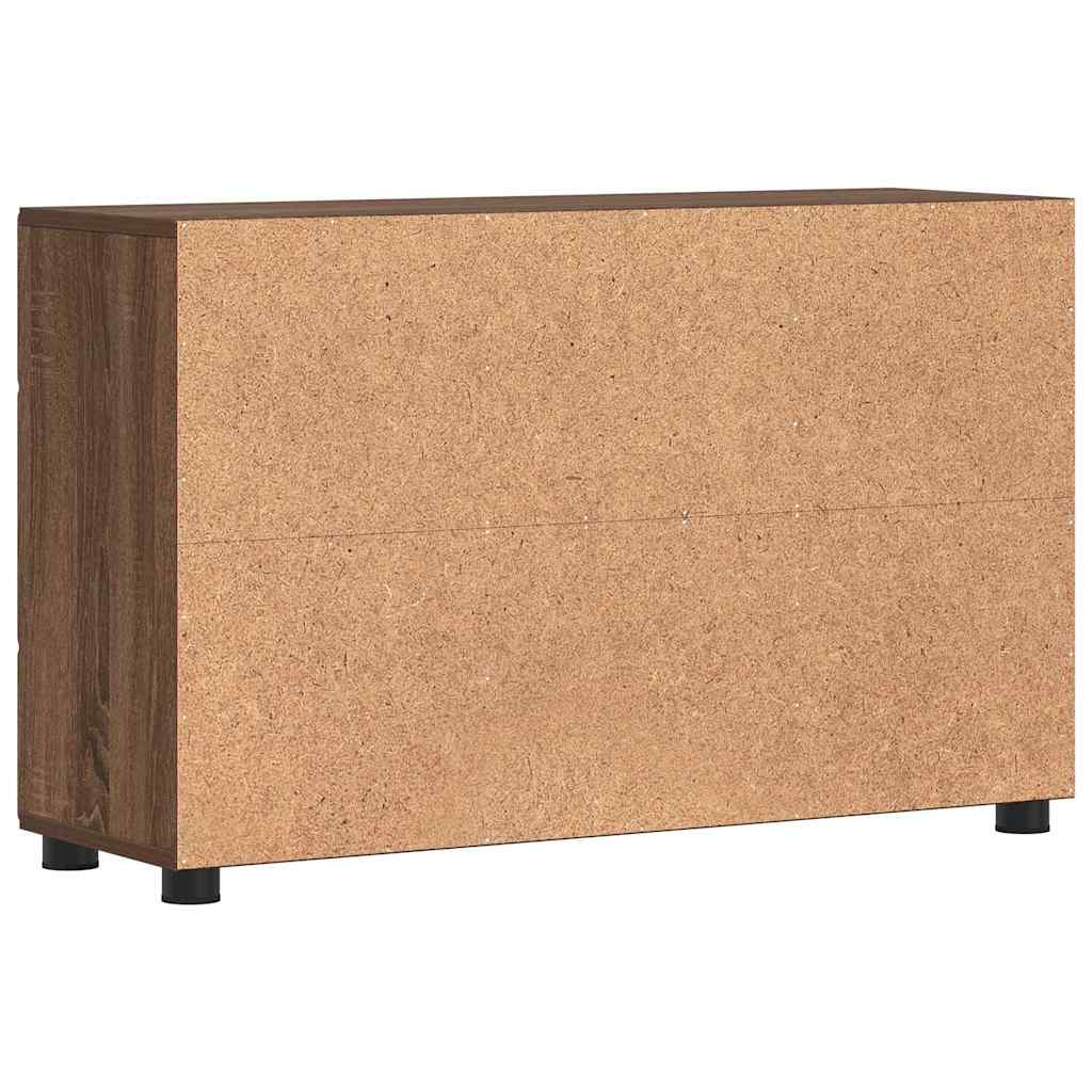 Πλαϊνό γραφείο FLORIN 88,5 x 30,5 x 55,5 εκ Καφέ δρυς - Pakobazaar