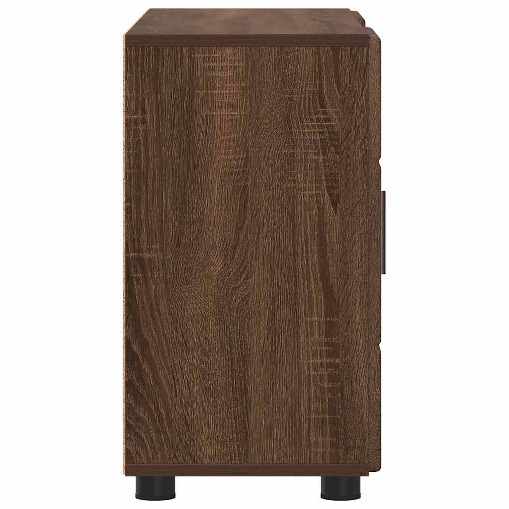 Πλαϊνό γραφείο FLORIN 88,5 x 30,5 x 55,5 εκ Καφέ δρυς - Pakobazaar