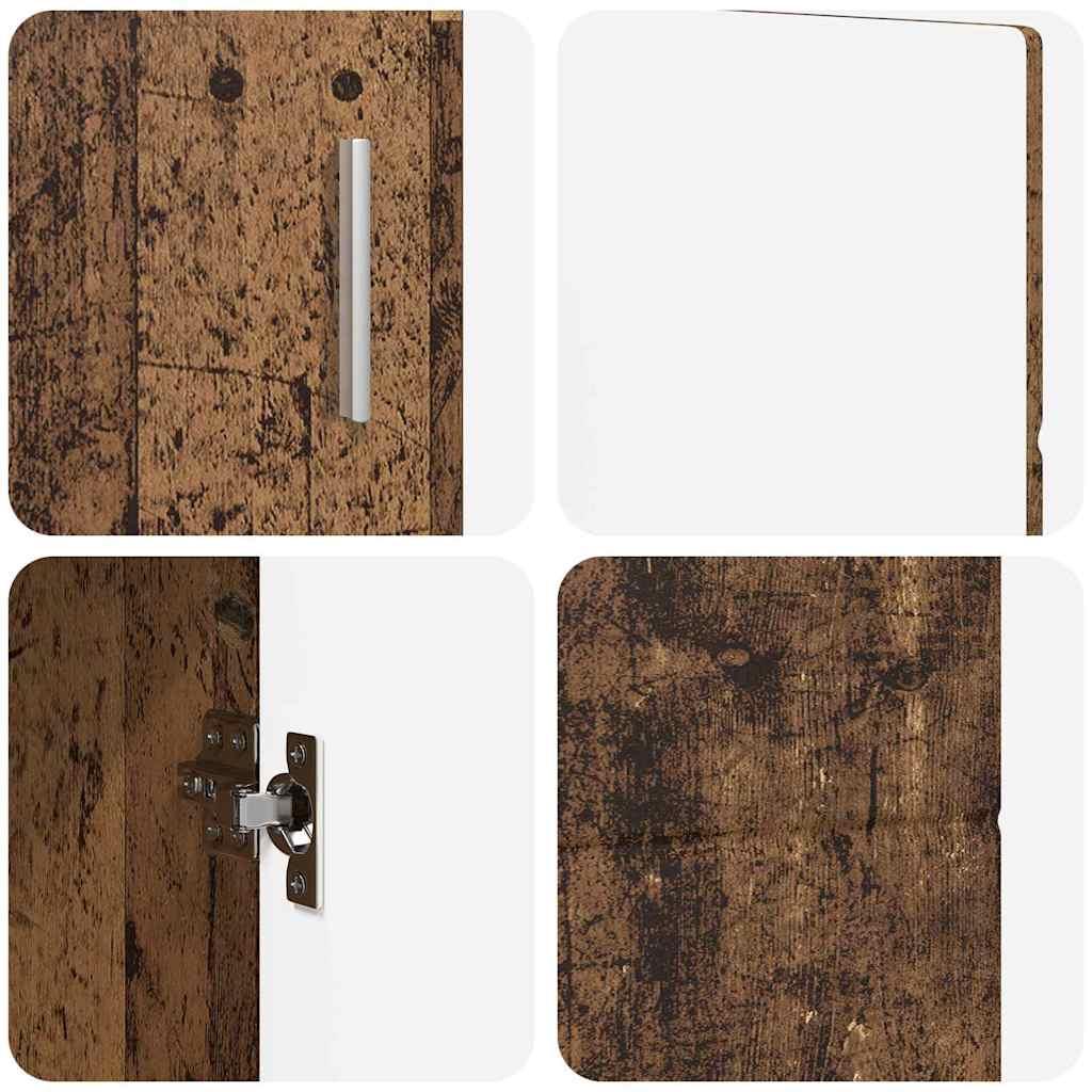 Πλαϊνό γραφείο με ράφι FLORIN Παλιό ξύλο 88,5 x 30,5 x 55,5 εκ - Pakobazaar