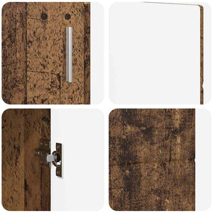 Πλαϊνό γραφείο με ράφι FLORIN Παλιό ξύλο 88,5 x 30,5 x 55,5 εκ - Pakobazaar