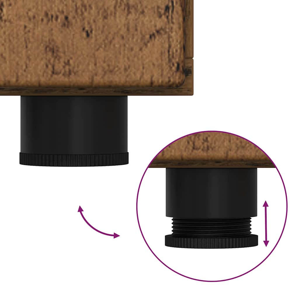 Πλαϊνό γραφείο με ράφι FLORIN Παλιό ξύλο 88,5 x 30,5 x 55,5 εκ - Pakobazaar