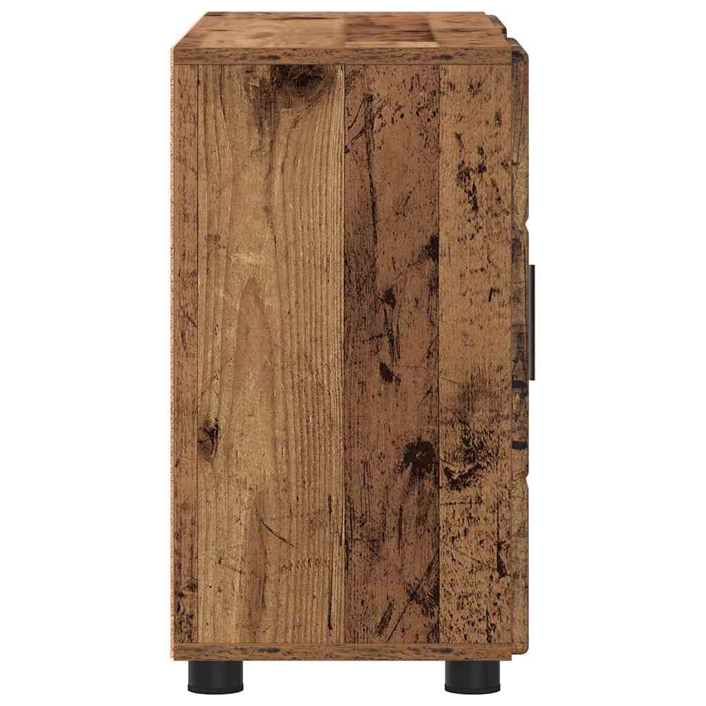 Πλαϊνό γραφείο με ράφι FLORIN Παλιό ξύλο 88,5 x 30,5 x 55,5 εκ - Pakobazaar