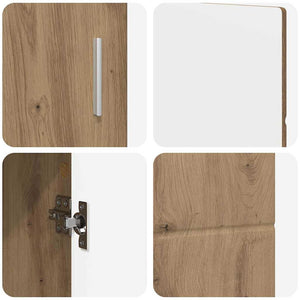 Πλαϊνό γραφείο με ράφι FLORIN Artisan Oak 88,5 x 30,5 x 55,5 εκ - Pakobazaar