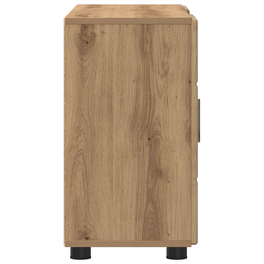 Πλαϊνό γραφείο με ράφι FLORIN Artisan Oak 88,5 x 30,5 x 55,5 εκ - Pakobazaar