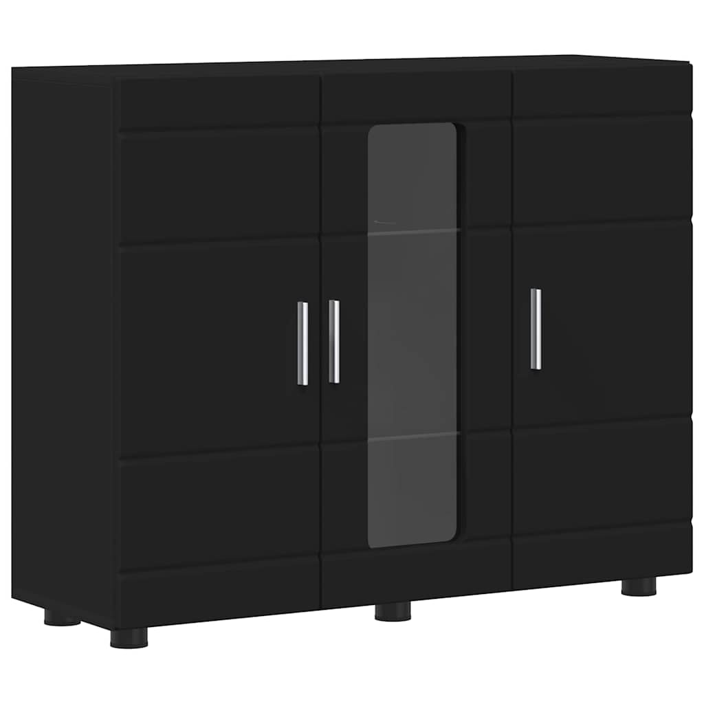 Ξύλινο Ντουλάπι Μαύρο 88,5 x 30,5 x 73 εκ Επεξεργασμένο ξύλο