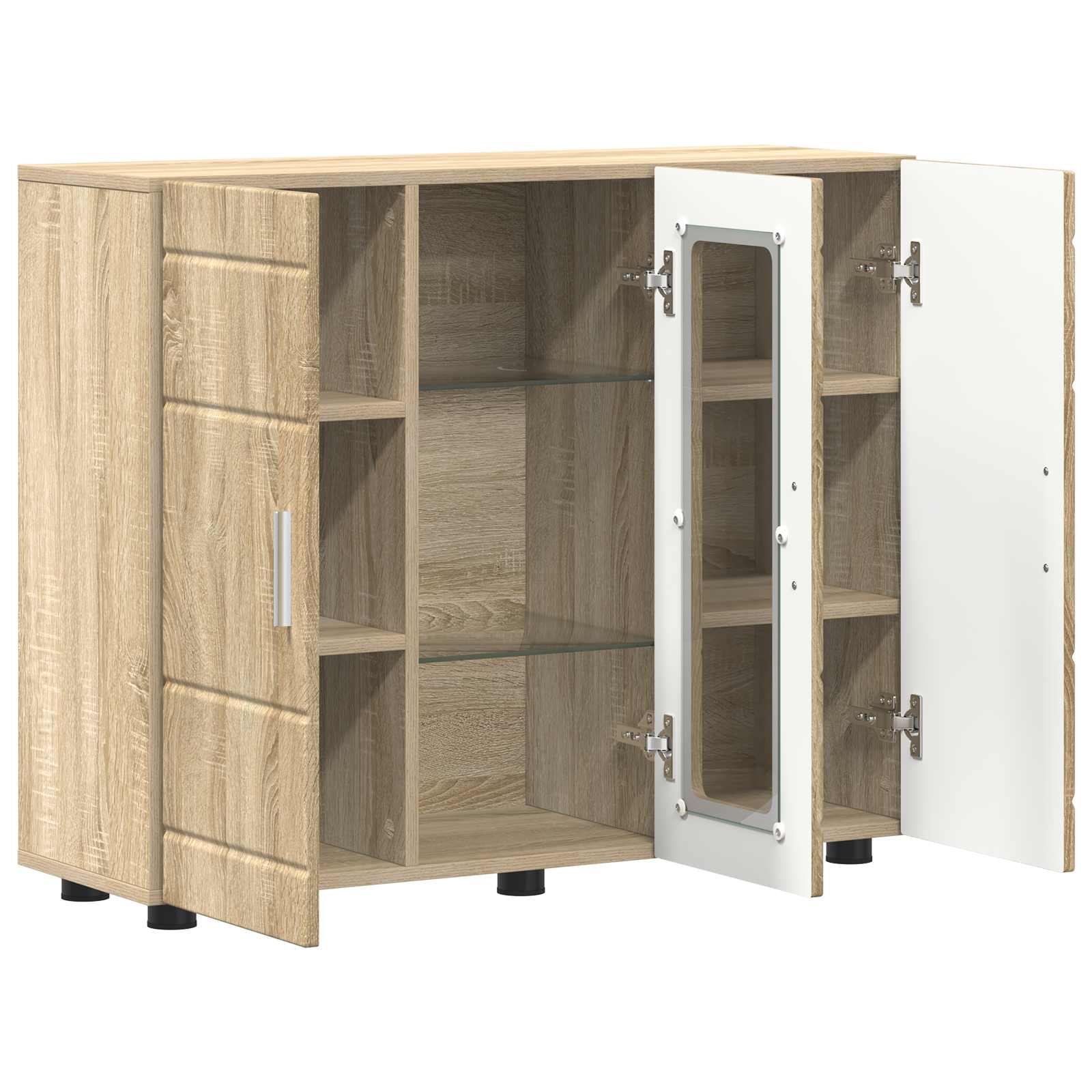 Ξύλινο Ντουλάπι με αποθήκευση Δρύς Sonoma 88,5 x 30,5 x 73 εκ - Pakobazaar