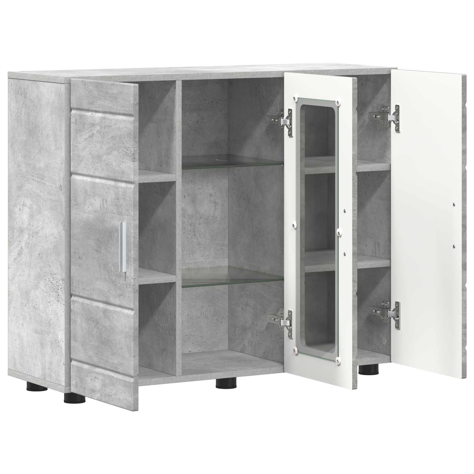Ξύλινο Ντουλάπι Σκυρόδεμα Γκρι 88,5 x 30,5 x 73 εκ - Pakobazaar