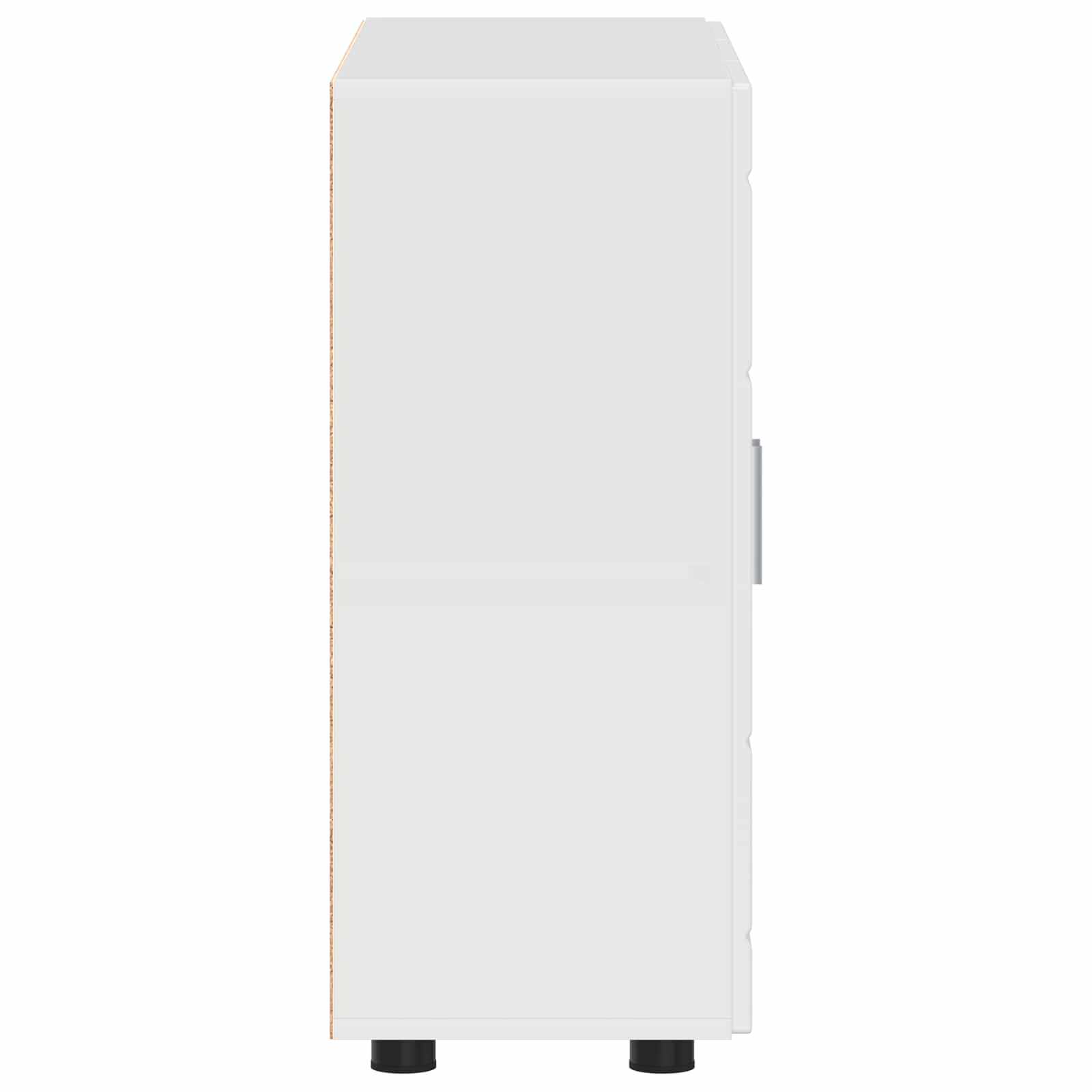Ξύλινο Ντουλάπι Υψηλής γυαλάδας λευκό 88,5 x 30,5 x 73 εκ - Pakobazaar
