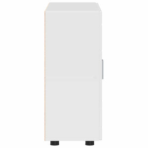 Ξύλινο Ντουλάπι Υψηλής γυαλάδας λευκό 88,5 x 30,5 x 73 εκ - Pakobazaar