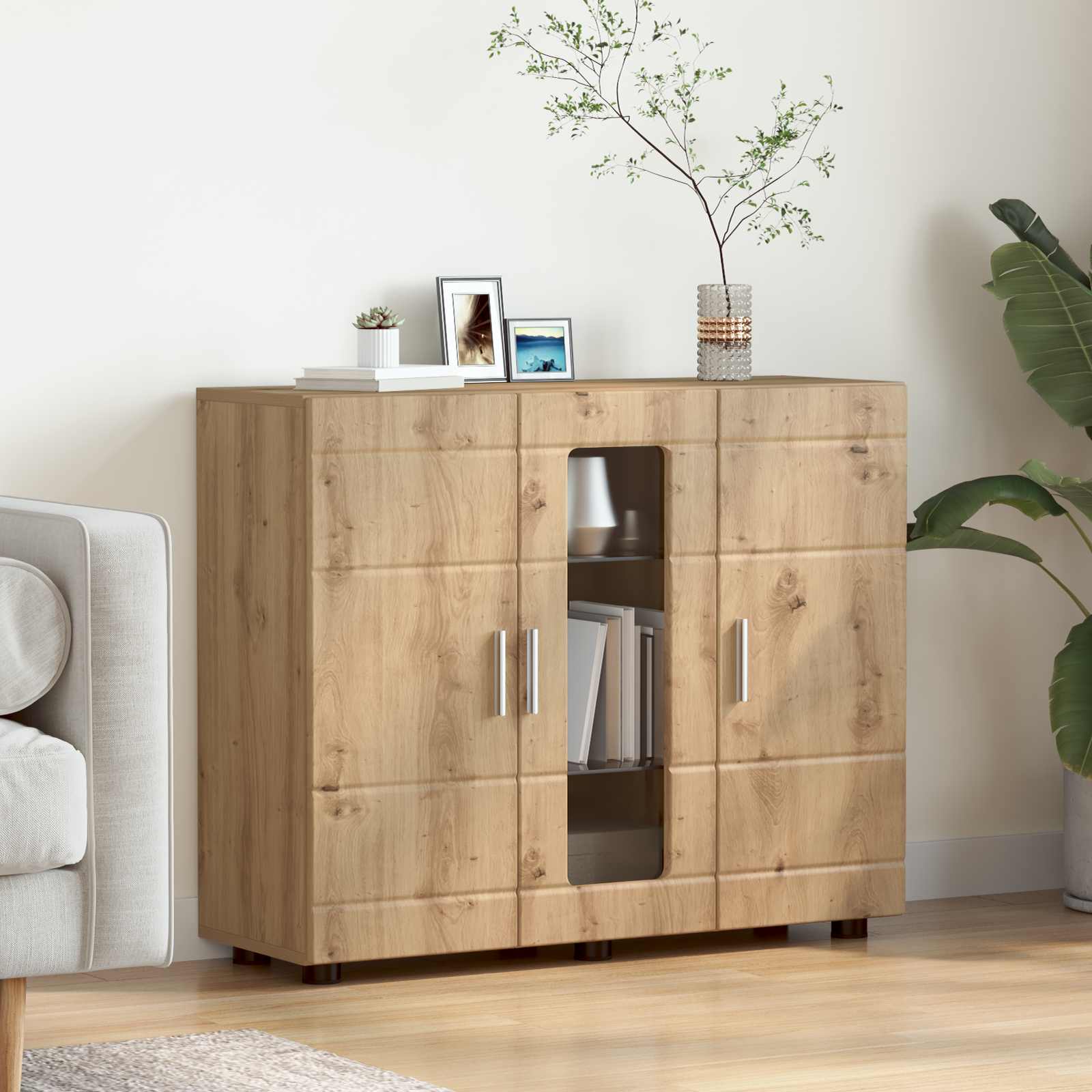 Ξύλινο Ντουλάπι με αποθήκευση Artisan Oak 88,5 x 30,5 x 73 εκ - Pakobazaar