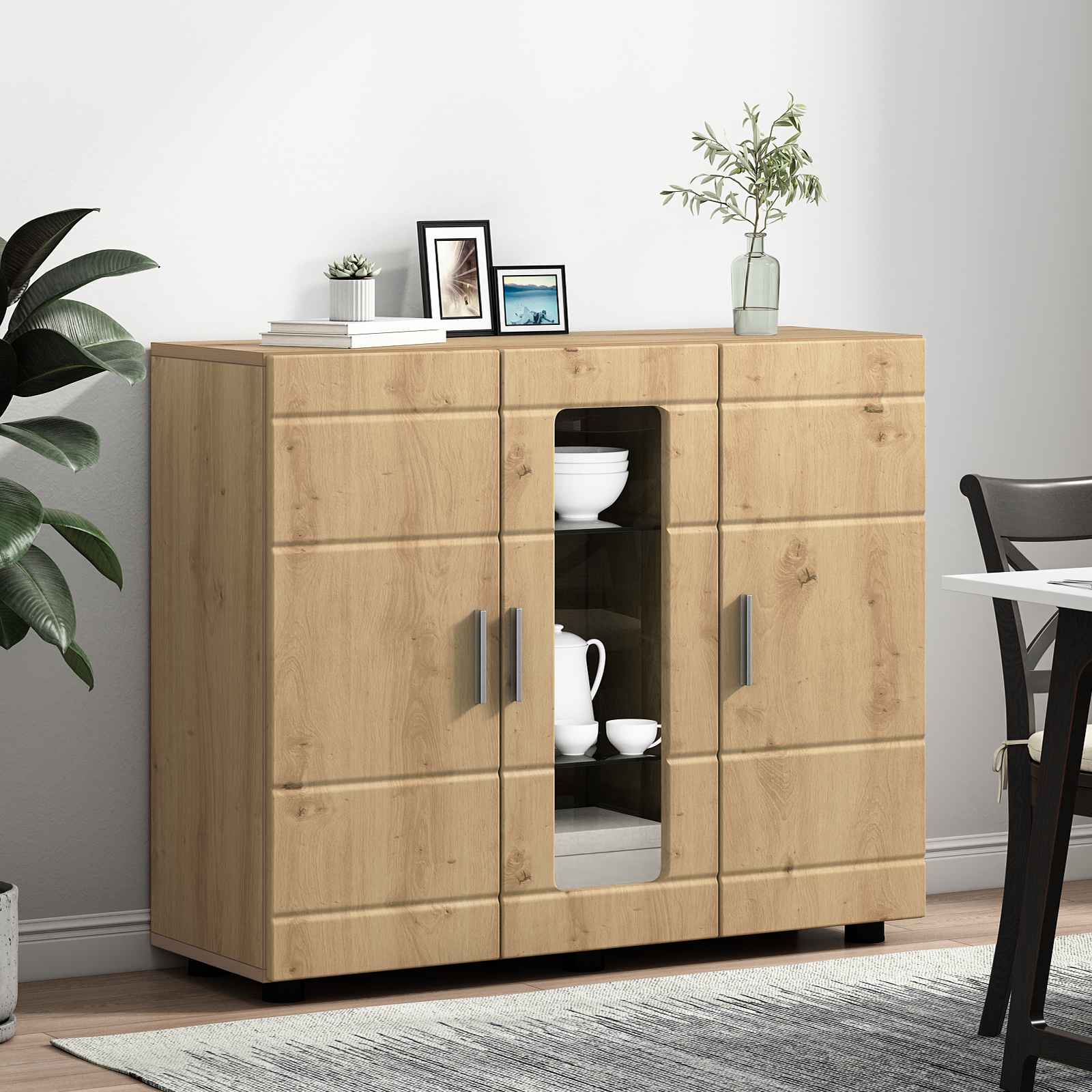 Ξύλινο Ντουλάπι με αποθήκευση Artisan Oak 88,5 x 30,5 x 73 εκ - Pakobazaar