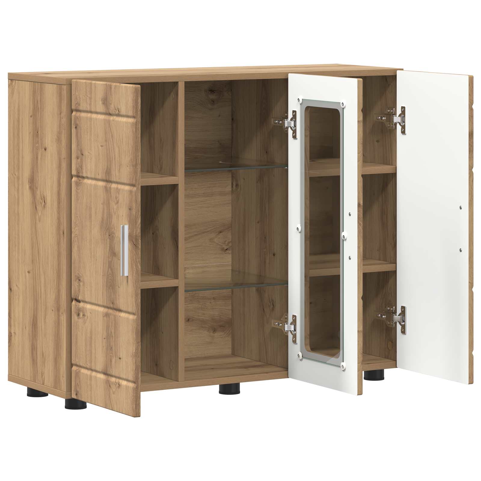 Ξύλινο Ντουλάπι με αποθήκευση Artisan Oak 88,5 x 30,5 x 73 εκ - Pakobazaar
