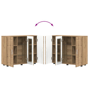 Ξύλινο Ντουλάπι με αποθήκευση Artisan Oak 88,5 x 30,5 x 73 εκ - Pakobazaar
