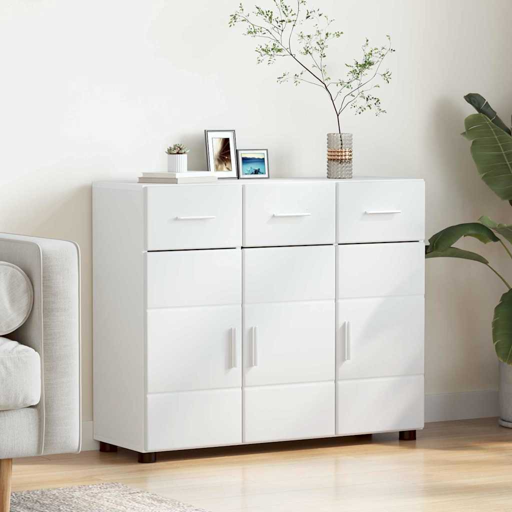 Πλαϊνό γραφείο με ράφι FLORIN Λευκό 88,5 x 30,5 x 73 εκ - Pakobazaar