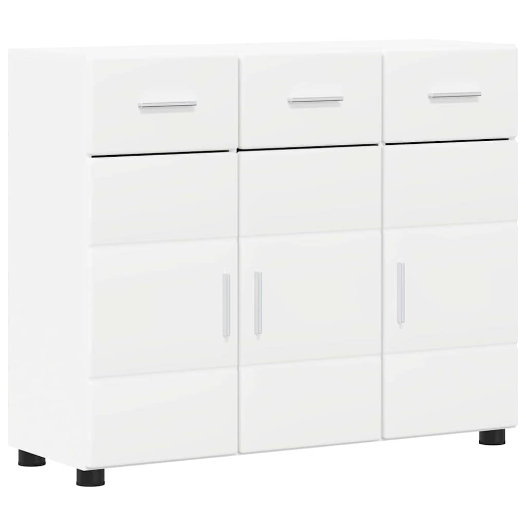 Πλαϊνό γραφείο με ράφι FLORIN Λευκό 88,5 x 30,5 x 73 εκ - Pakobazaar
