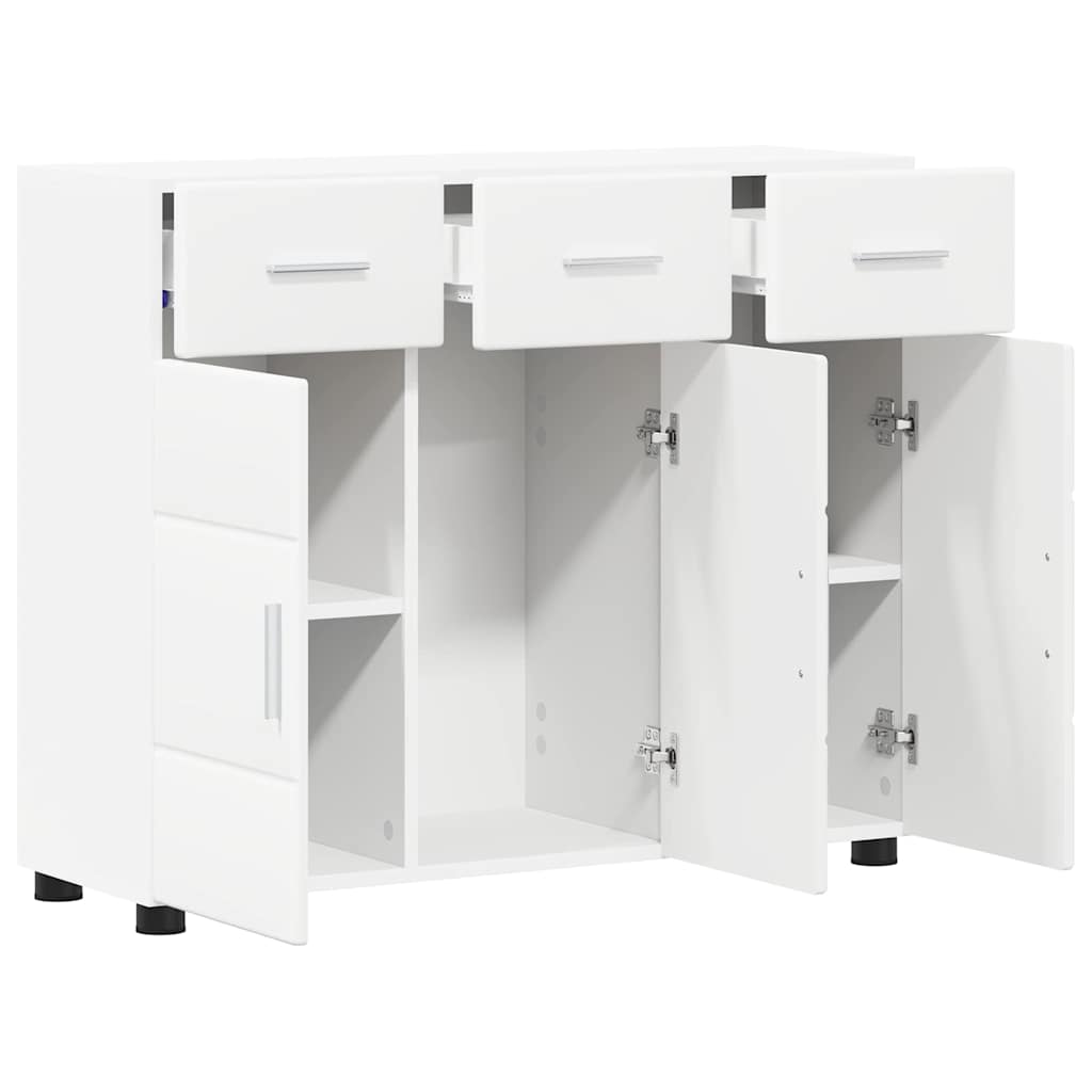 Πλαϊνό γραφείο με ράφι FLORIN Λευκό 88,5 x 30,5 x 73 εκ - Pakobazaar