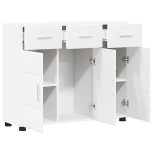 Πλαϊνό γραφείο με ράφι FLORIN Λευκό 88,5 x 30,5 x 73 εκ - Pakobazaar