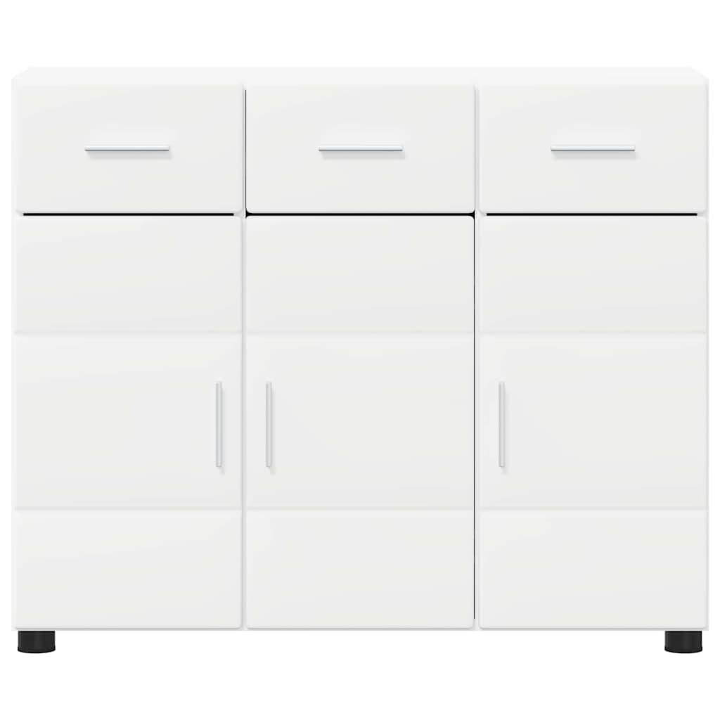 Πλαϊνό γραφείο με ράφι FLORIN Λευκό 88,5 x 30,5 x 73 εκ - Pakobazaar