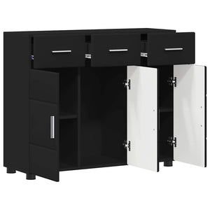 Πλαϊνό γραφείο με ράφι FLORIN Μαύρο 88,5 x 30,5 x 73 εκ - Pakobazaar