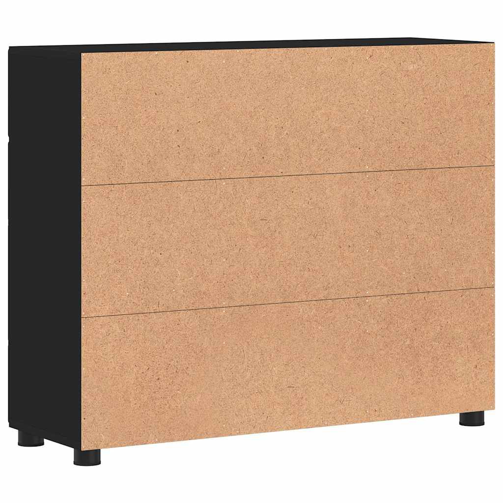 Πλαϊνό γραφείο με ράφι FLORIN Μαύρο 88,5 x 30,5 x 73 εκ - Pakobazaar