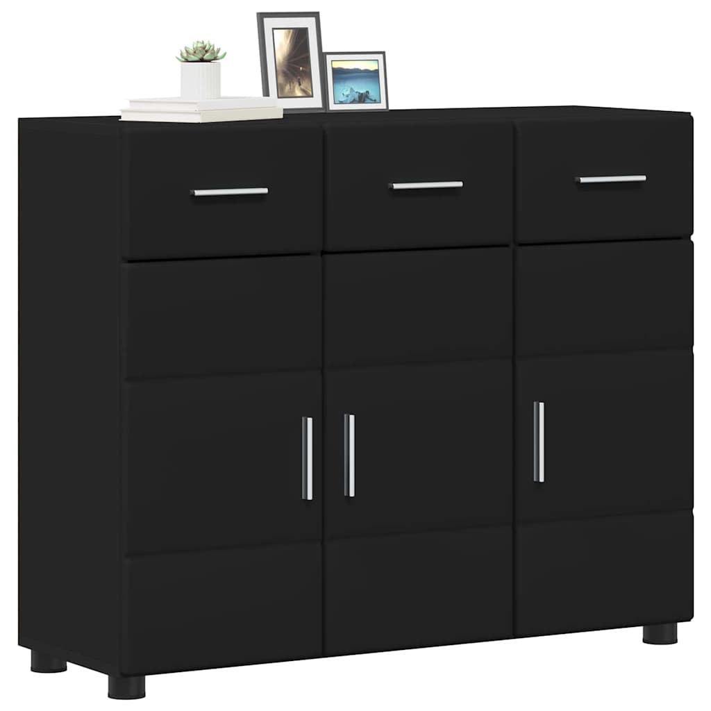 Πλαϊνό γραφείο με ράφι FLORIN Μαύρο 88,5 x 30,5 x 73 εκ - Pakobazaar