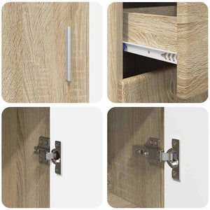Πλαϊνό γραφείο με ράφι FLORIN Δρύς Sonoma 88,5 x 30,5 x 73 εκ - Pakobazaar