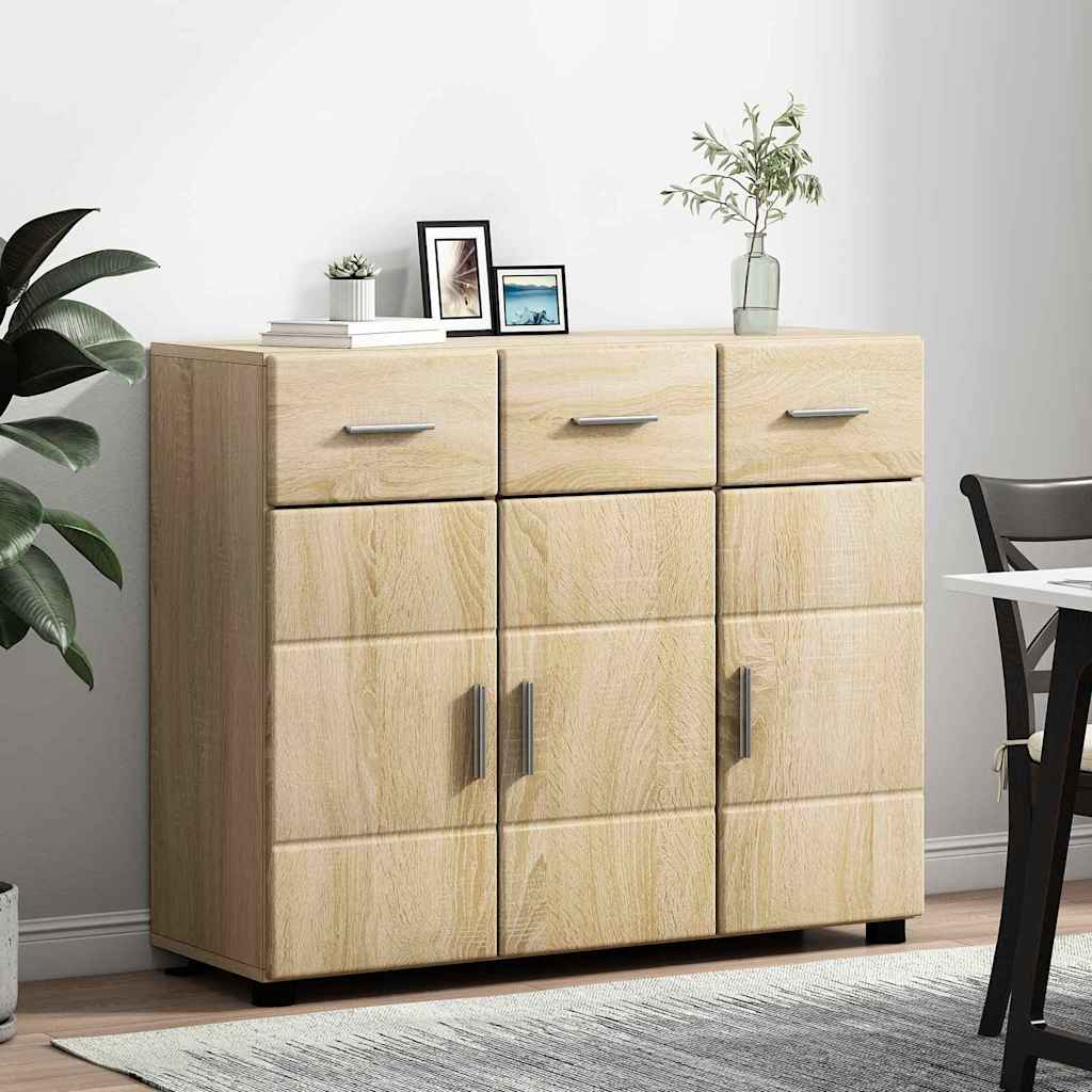 Πλαϊνό γραφείο με ράφι FLORIN Δρύς Sonoma 88,5 x 30,5 x 73 εκ - Pakobazaar