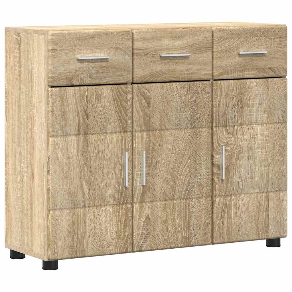 Πλαϊνό γραφείο με ράφι FLORIN Δρύς Sonoma 88,5 x 30,5 x 73 εκ - Pakobazaar